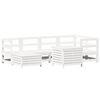 vidaXL 7 pcs conjunto de sof&aacute;s para jardim pinho maci&ccedil;o branco