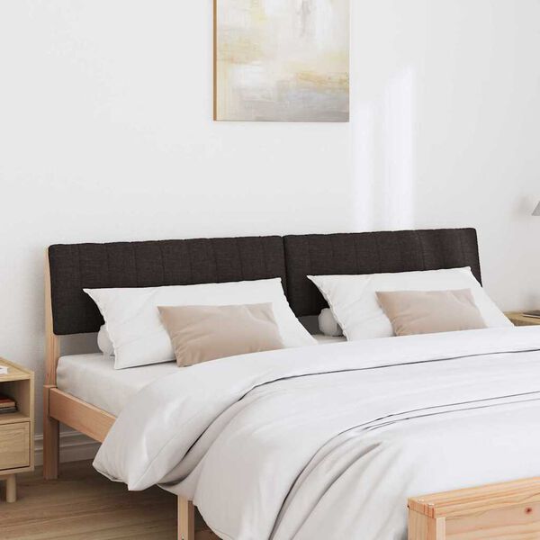 vidaXL Cabeceira estofada Preto 180 cm Madeira de Pinheiro S&oacute;lida