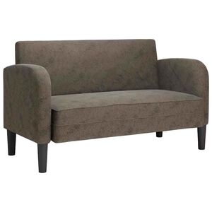 vidaXL Sof&aacute;-luvas 110 cm couro artificial cinzento-escuro
