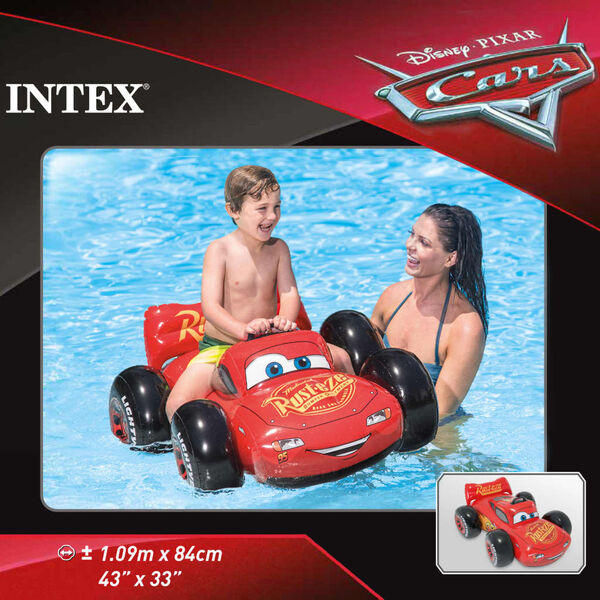 Intex Carro de brincar Cars 84x109x41 cm vermelho