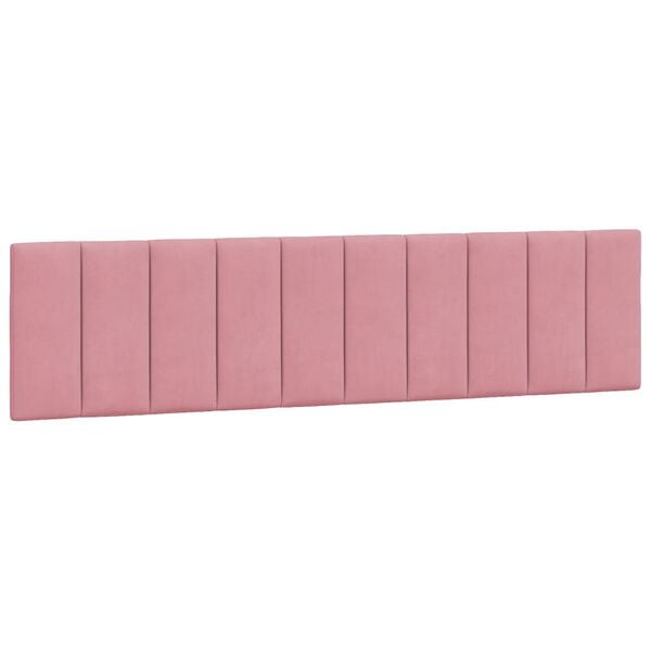 vidaXL Almofad&atilde;o de cabeceira Hanko 200 cm veludo rosa
