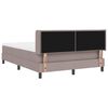 vidaXL Cama Box Cinzento-acastanhado 200 x 160 cm Poli&eacute;ster