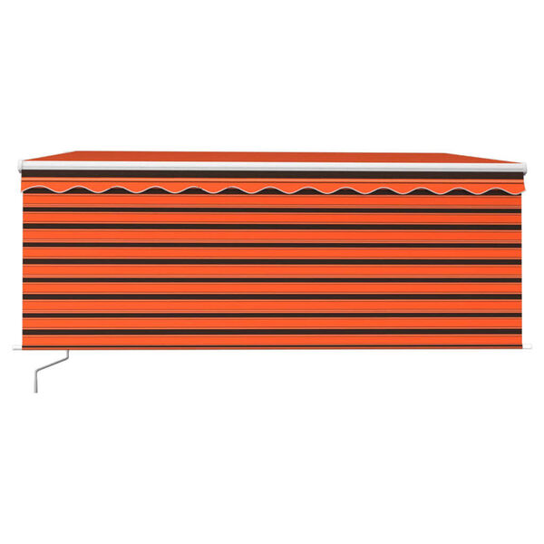 vidaXL Toldo retr&aacute;til manual com estore 3x2,5 m laranja e castanho