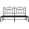 vidaXL Estrutura de cama com cabeceira 160x200 cm metal preto