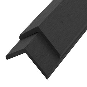 vidaXL Perfis angulares p/ pavimento em WPC 5 pcs 170 cm preto