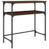 vidaXL Mesa consola 75x35,5x75 cm derivados madeira carvalho castanho