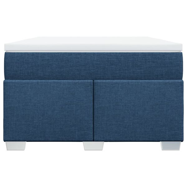 vidaXL Cama boxspring com colch&atilde;o 120x190 cm tecido azul