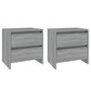 vidaXL Mesas de cabeceira 2 pcs 45x34,5x44,5 cm aglom. sonoma cinzento