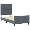 vidaXL Cama Box com cabeceira Cinzento escuro 90 x 200 cm Veludo