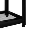 vidaXL Mesa de apoio 40x40x45 cm MDF e ferro cinzento e preto