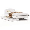 vidaXL Cama sem colch&atilde;o 100x200 cm madeira de pinho maci&ccedil;a branco