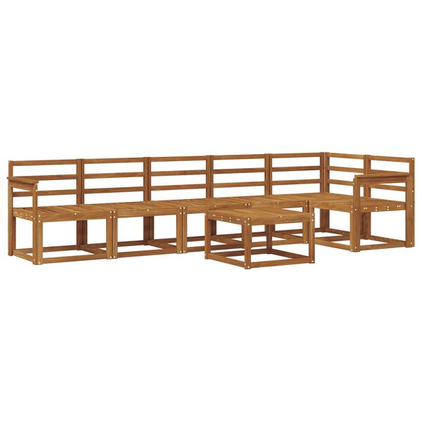vidaXL Conjunto de Sof&aacute;s para Exterior 7 pcs Natural