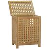 vidaXL Cesta de Lavanderia Natural Madeira de Teca S&oacute;lida