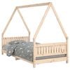 vidaXL Estrutura de cama infantil 90x190 cm madeira de pinho maci&ccedil;a