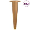 vidaXL P&eacute;s de Apoio 12 unid. Ouro 98 x 40 mm Ferro