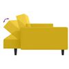 vidaXL Sof&aacute;-cama de 2 lugares veludo amarelo
