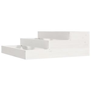 vidaXL Vaso/floreira 78x78x27 cm pinho maci&ccedil;o branco