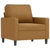 vidaXL Poltrona 60 cm veludo castanho