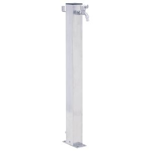 vidaXL Coluna de &aacute;gua para jardim em a&ccedil;o inoxid&aacute;vel quadrada 100 cm