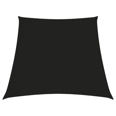 vidaXL Para-sol estilo vela tecido oxford trapézio 3/5x4 m preto
