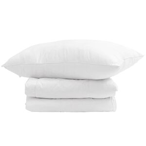 vidaXL Edredom de Inverno com travesseiro 2 pcs Branco Pena de ganso