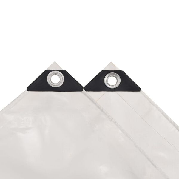 vidaXL Lona 650 g/m&sup2; 4x5 m branco