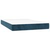 vidaXL Cama box spring c/ colch&atilde;o/LED 120x200 cm veludo azul-escuro