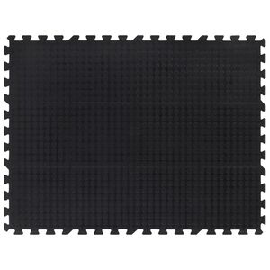 vidaXL Ladrilho de borracha 12 mm 90x120 cm preto