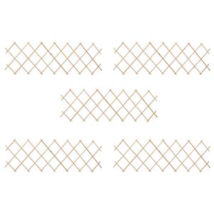 vidaXL Cercas em treliça 5 pcs 180x60 cm madeira de abeto