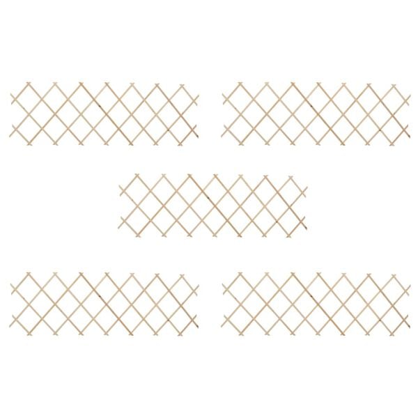 vidaXL Cercas em treli&ccedil;a 5 pcs 180x60 cm madeira de abeto