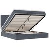 vidaXL Estrutura cama otomana colch&otilde;es 160x200 cm cinzento escuro