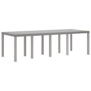 vidaXL Mesa de Jardim Cinzento-claro 250 x 100 x 73 cm vime PE