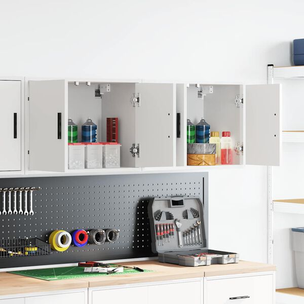 vidaXL Arm&aacute;rios de parede para garagem 2 pcs derivados de madeira