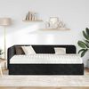 vidaXL Estrutura de Cama de Canto com colch&atilde;o Preto 90 x 200 cm Veludo