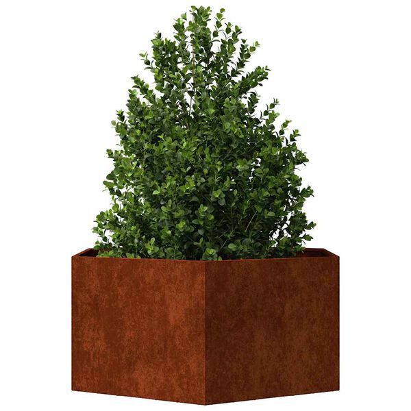 vidaXL Vaso/floreira 90x90x45 cm a&ccedil;o corten cor enferrujado