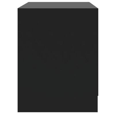 vidaXL Mesa de cabeceira 45x34,5x44,5 cm aglomerado preto