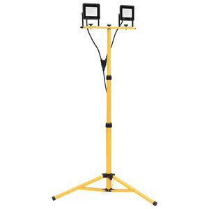 vidaXL Projetor c/ ilumina&ccedil;&atilde;o LED e trip&eacute; 2x20 W branco quente