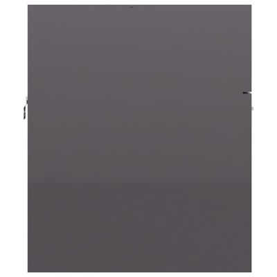 vidaXL Armário lavatório 80x38,5x46cm contraplacado cinzento brilhante