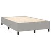 vidaXL Cama com molas/colch&atilde;o 140x190 cm tecido cinzento-claro