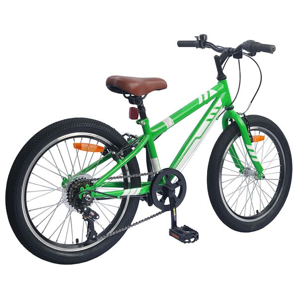 vidaXL Bicicleta de Montanha 24 Polegadas 6-Speed para 8-12 anos Verde