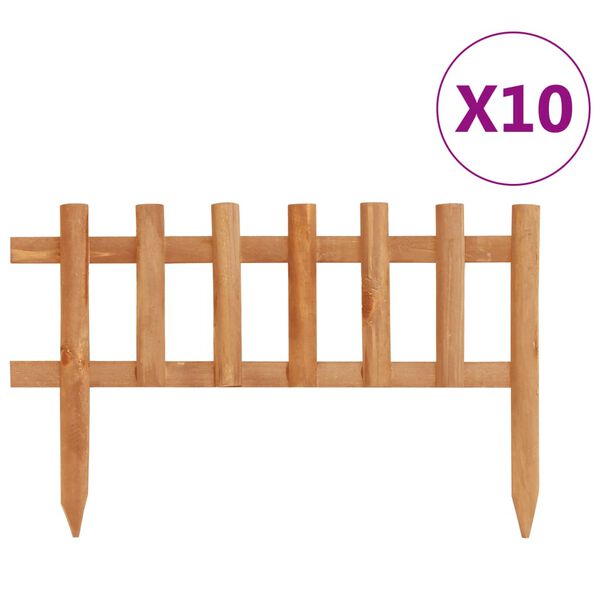 vidaXL Bordas de relvado 10 pcs 4,4 m abeto