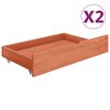 vidaXL Estrutura cama c/ 2 gavetas 90x200 cm pinho maci&ccedil;o castanho mel