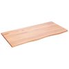 vidaXL Tampo de mesa 100x50x2 cm carvalho tratado castanho-claro
