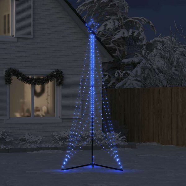 vidaXL LED Árvore de Natal 525 LEDs Azul 302 cm