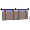 vidaXL Cabeceira suspensa Cinzento-acastanhado PU Antigo
