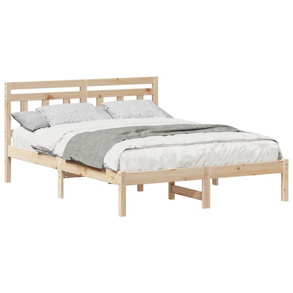 vidaXL Estrutura da Cama Castanho 135 x 190 cm