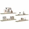 vidaXL Prateleiras parede suspensas 4 pcs 120x23,5x3,8cm MDF carvalho