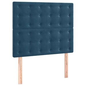 vidaXL Cabeceira Azul Escuro 80x5x118/128 cm Veludo
