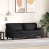 vidaXL Sof&aacute; de 2 lugares 140 cm couro artificial preto