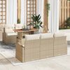vidaXL Conjunto de Sof&aacute; de Jardim 6 pcs Bege Rattan Sint&eacute;tico